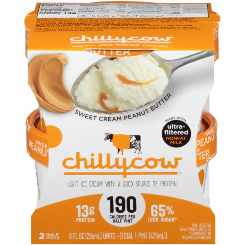 Chillycow Ice Cream, Light, Sweet Cream Peanut Butter