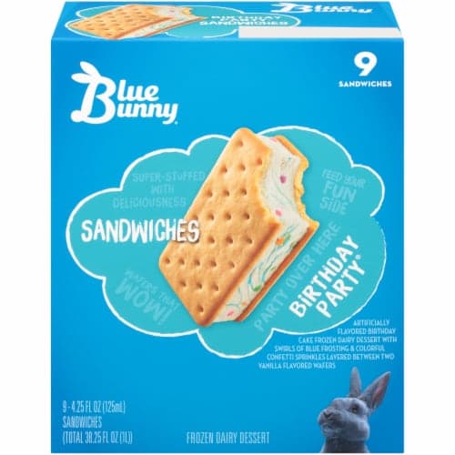 Blue Bunny Birthday Party Sandwiches