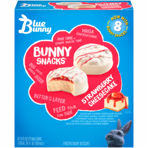 Blue Bunny Bunny Snacks Strawberry Cheesecake Bar