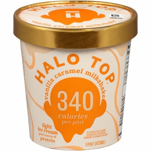 Halo Top Ice Cream, Light, Vanilla Caramel Milkshake