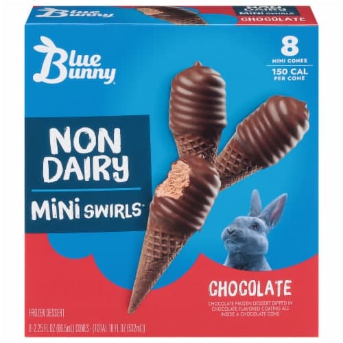 Blue Bunny Mini Swirls Chocolate Non Dairy Mini Cones