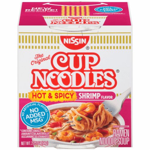 Nissin The Original Cup Noodles Hot & Spicy Shrimp Flavor Ramen Noodle Soup