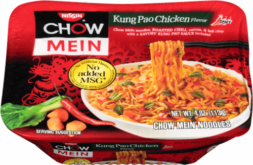 Nissin Chow Mein Noodles, Kung Pao Chicken Flavor, Spicy