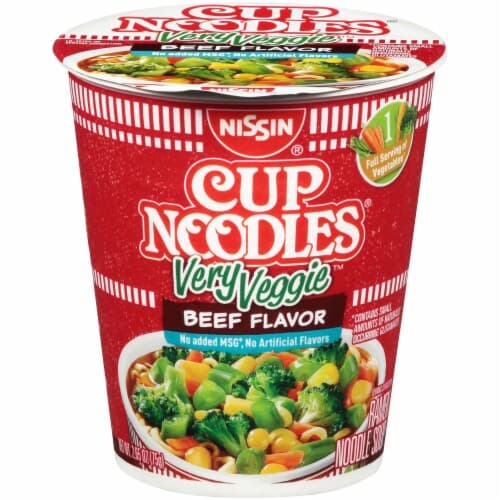 Nissin Very Veggie Ramen Noodle Soup, Beef Flavor