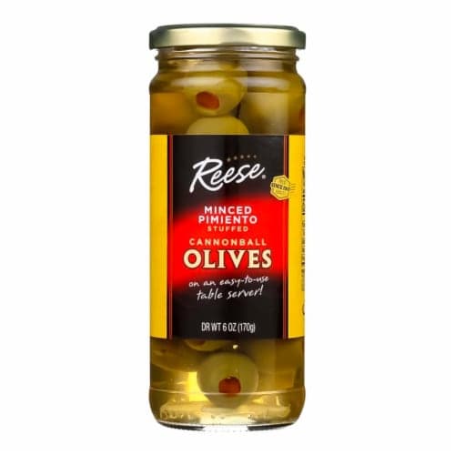Reese Olives, Cannonball, Minced Pimiento, Stuffed