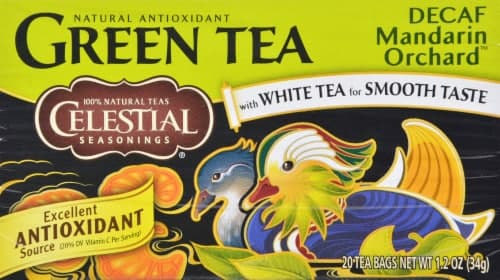 Celestial Seasonings Green Tea Mandarin Orchard Decaf