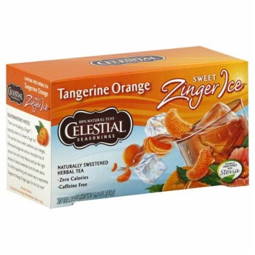 Celestial Seasonings Sweet Zinger Ice Herbal Tea, Naturally Sweetened, Tangerine Orange