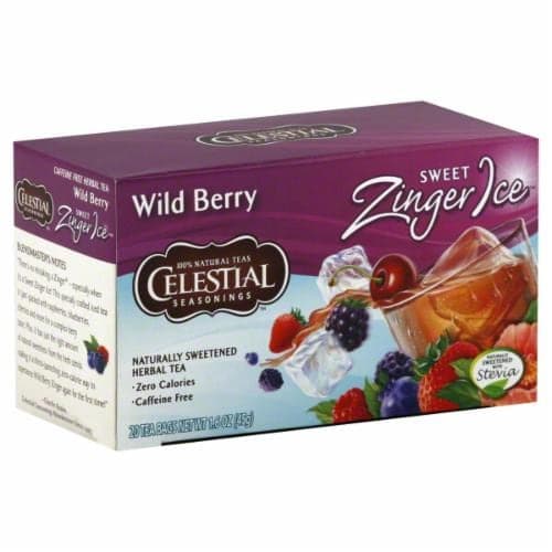 Celestial Seasonings Sweet Zinger Ice Herbal Tea, Naturally Sweetened, Wild Berry
