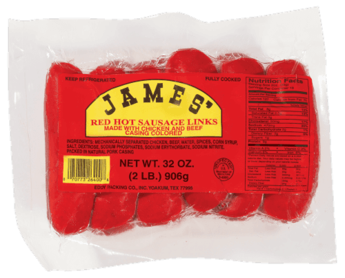 James' Red Hot Sausage Links