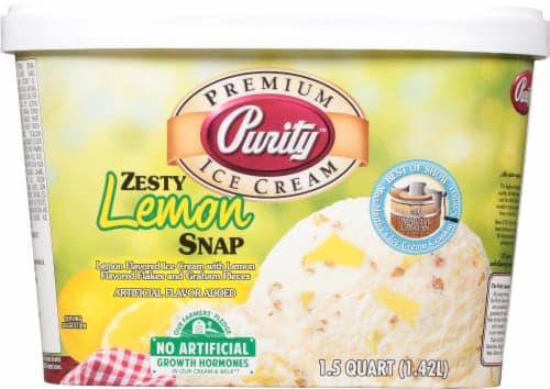 Purity Ice Cream, Premium, Zesty Lemon Snap