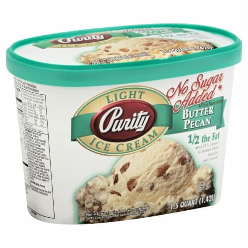 Purity Ice Cream, Light, No Sugar Added, Butter Pecan