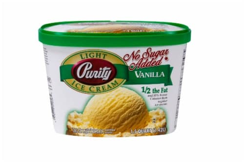 Purity Ice Cream, Light, No Sugar Added, Vanilla