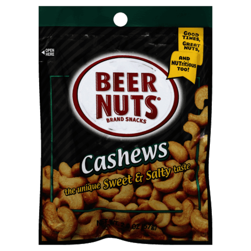 . Beer Nuts Cashews Counter Display