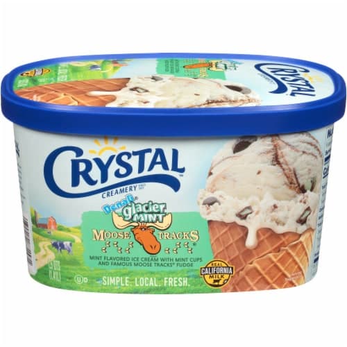 Crystal Creamery Denali Glacier Mint Moose Tracks Ice Cream