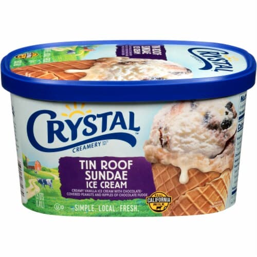 Crystal Creamery Tin Roof Sundae Ice Cream