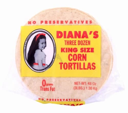 Diana'S King Size Three Dozen Yellow Corn Tortillas