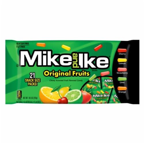 Mike And Ike Candies Original Fruits Snack Size