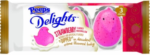 Peeps Delights Marshmallow Chicks, Strawberry Flavored
