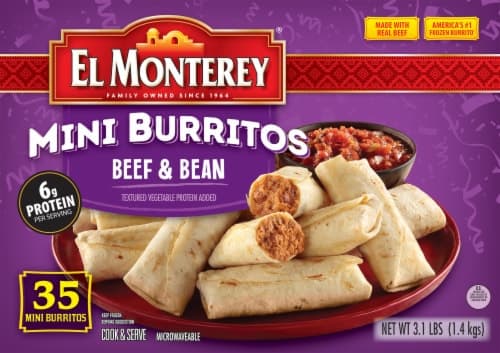 El Monterey, Mini Burritos, Beef & Bean