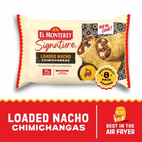 El Monterey Signature Loaded Nacho Beef Black Bean And Three Cheese Chimichangas