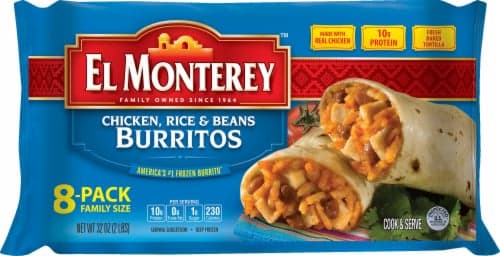 El Monterey Burritos, Chicken, Rice & Beans, Family Size