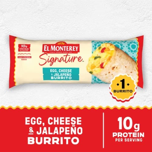 El Monterey Signature Egg Cheese Jalapeno Breakfast Burrito
