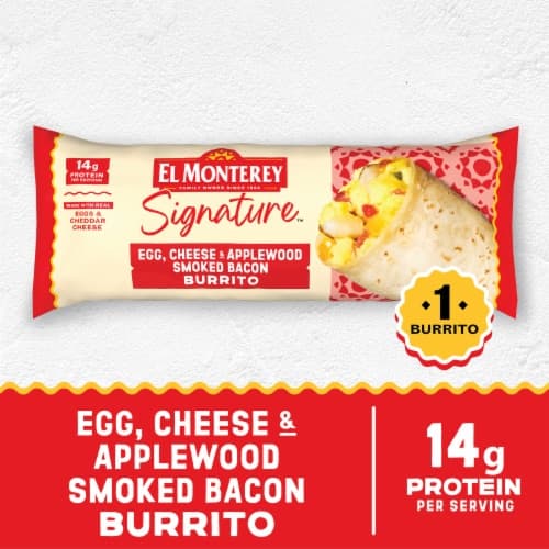 El Monterey Signature Egg Applewood Smoked Bacon & Cheese Breakfast Burrito