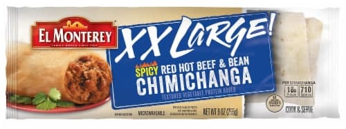 El Monterey Chimichanga, Spicy Red Hot Beef & Bean, Xx Large!