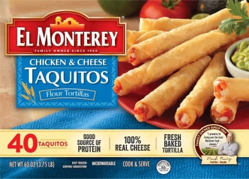 El Monterey Flour Taquitos Chicken & Cheese Box
