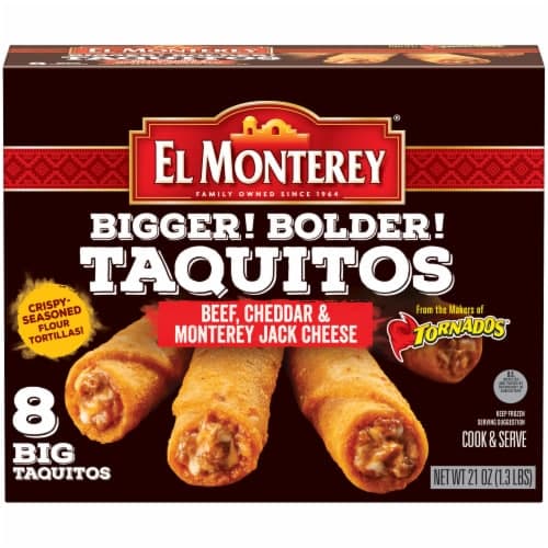 El Monterey Taquitos, Beef, Cheddar & Monterey Jack Cheese, Big