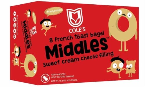Coles Middles, French Toast Bagel, Sweet Cream Cheese Filling