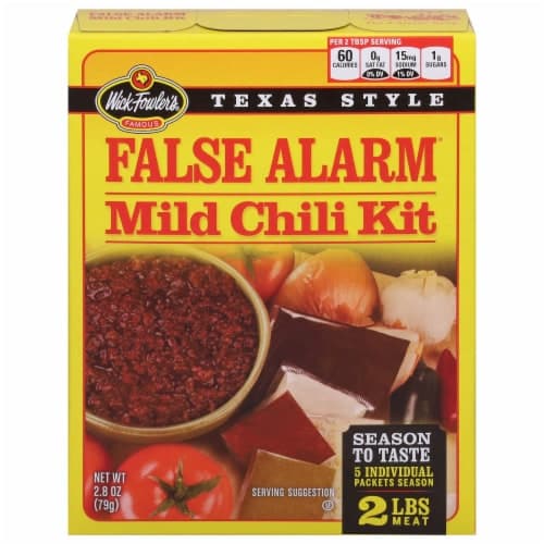 Wick Fowlers Chili Kit False Alarm Texas Style Mild
