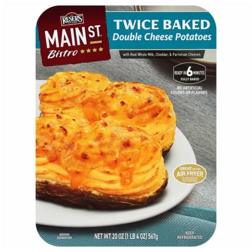 Main St Bistro Twice Baked Double Cheddar Potatoes