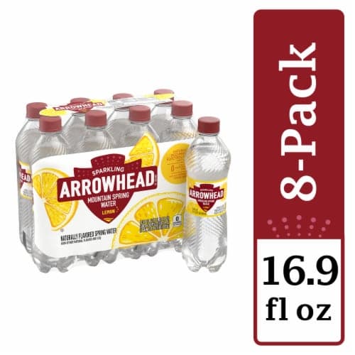 Arrowhead Mountain Spring Water Sparkling Lively Lemon - 8-16.9-Fl