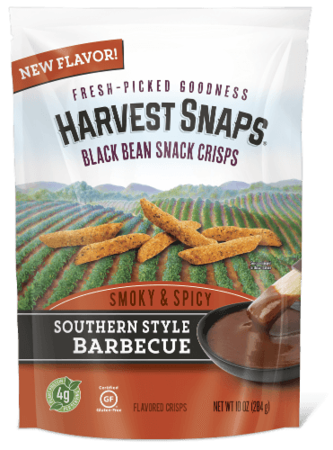 Harvest Snaps Southern Style Barbecue Black Bean Snack Crisps