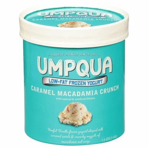 Umpqua Fat Free Caramel Macadamia Nut  Yogurt Tub