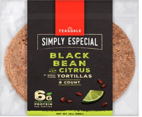 Teasdale Simply Especial Black Bean & Citrus Tortillas