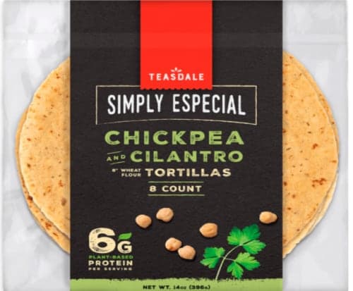 Teasdale Simply Especial Chickpea & Cilantro Wheat Flour Tortillas
