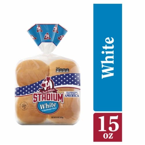 Aunt Millie'S Stadium White Hamburger Buns