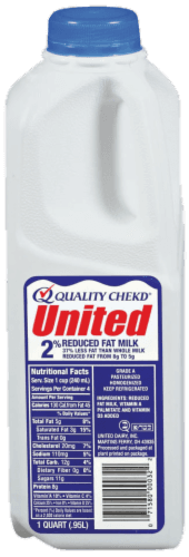 United Dairy 2% Reduced Fat Milk Plastic