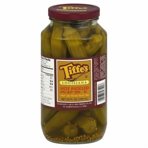 Tiffes Okra, Louisiana, Hot Pickled