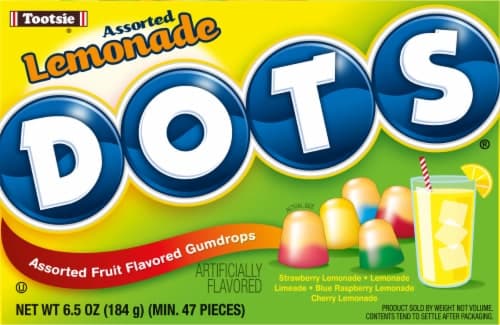 Dots Lemonade Fruity Assorted Chewy Candy Theater