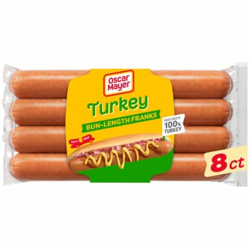 Oscar Mayer Bun-Length Turkey Uncured Franks Hot Dogs