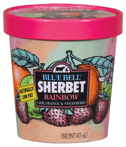 Blue Bell Sherbet, Rainbow, Lime, Orange & Strawberry