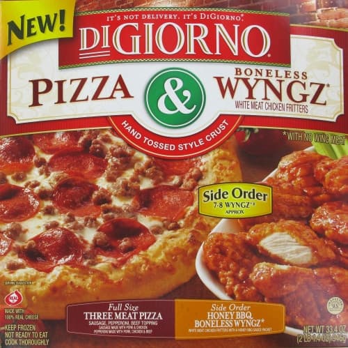 Digiorno Three Meat Pizza & Honey Bbq Boneless Wyngz