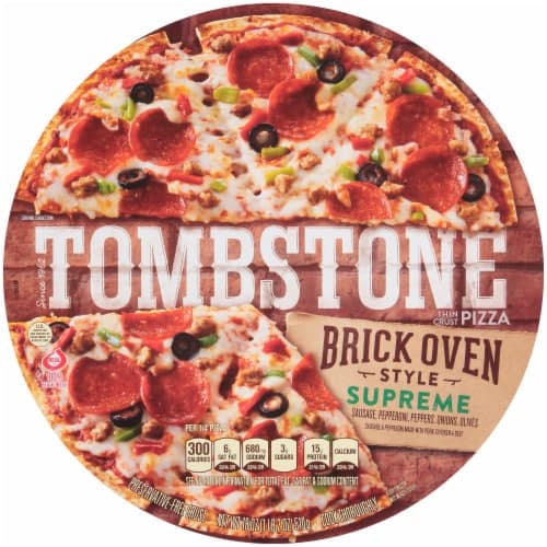 Tombstone Brick Oven Style Thin Crust Supreme Pizza