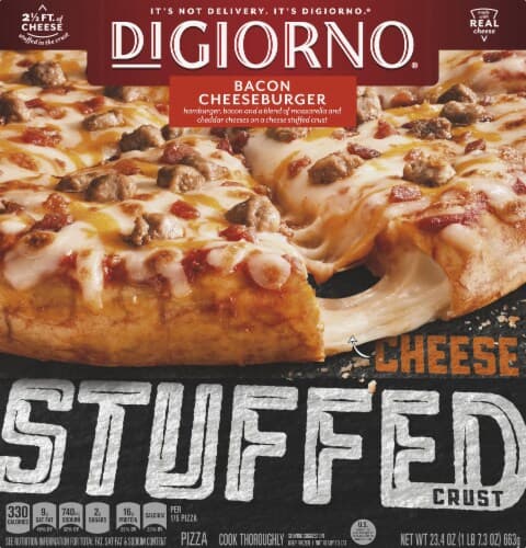 Digiorno Pizza, Bacon Cheese Burger, Cheese Stuffed Crust
