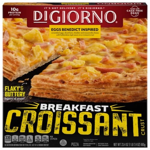 Di Giorno Pizza, Eggs Benedict Inspired, Croissant Crust