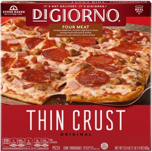 Digiorno Classic Thin Crust Four Meat  Pizza Box 12 In