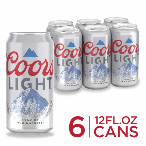 Coors Light Beer American Style Light Lager 4.2% Abv Cans